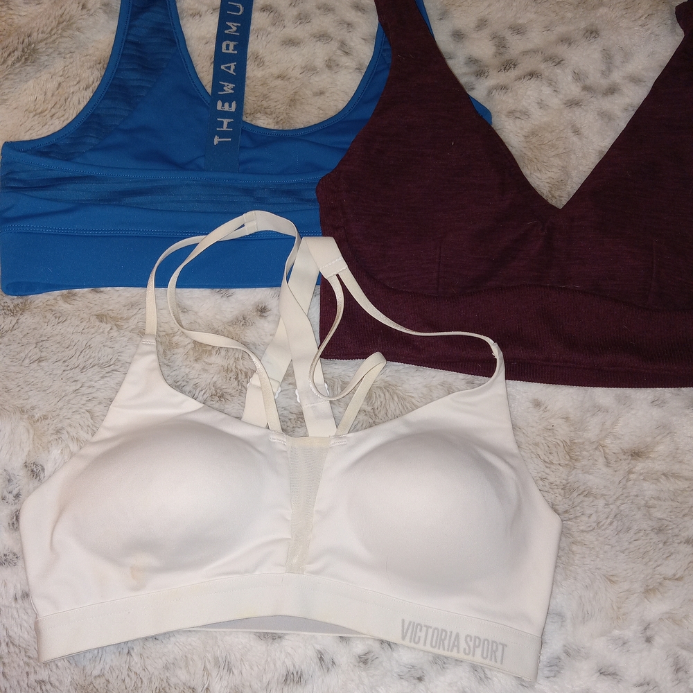 PINK Victoria's Secret White Strappy Bra